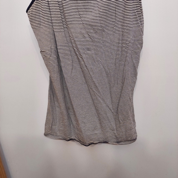 Mossimo striped navy white tank top built in bra med layering basic target - Picture 2 of 5